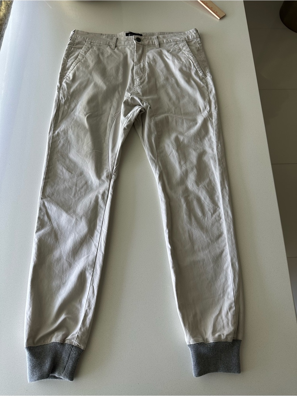 Zanerobe Light Gray Joggers with Dark Gray Cuffs